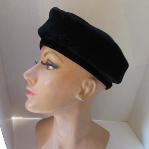 SALE Vintage Black Velvet Topper Ribbon Accents - Picture 5 of 9